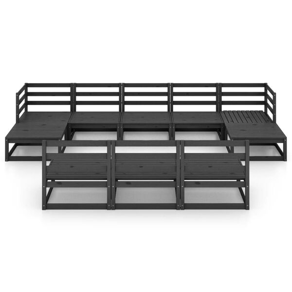 vidaXL 10-delige Loungeset massief grenenhout