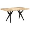 vidaXL Eettafel 160x80x76 cm ruw mangohout