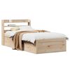 vidaXL Bedframe met hoofdbord massief grenenhout 90x190 cm