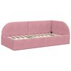 vidaXL Hoekbedframe met hoofdeinde Roze 100 cm x 200 cm Fluweel