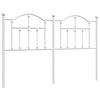 vidaXL Vervangend hoofdbord 135 cm metaal wit