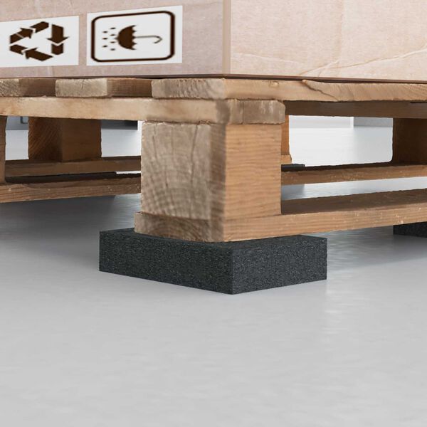 vidaXL Rubberen Pad Zwart Rubber