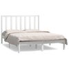 vidaXL Bedframe zonder matras massief grenenhout wit 135x190 cm
