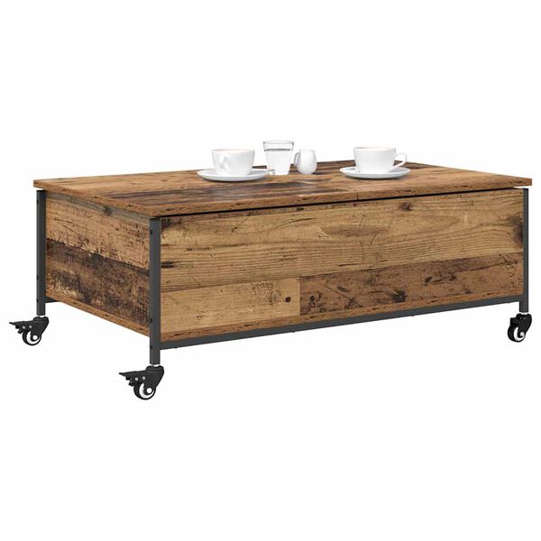 vidaXL Salontafel Oud Hout 91 x 55 x 32 cm Bewerkt hout