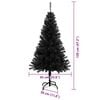 vidaXL Kerstboom met 150 LED met standaard Zwart 120 cm PVC