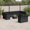 vidaXL 13-delige Loungeset met kussens poly rattan zwart