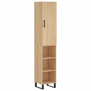 vidaXL Hoge kast 34,5x34x180 cm bewerkt hout sonoma eikenkleurig