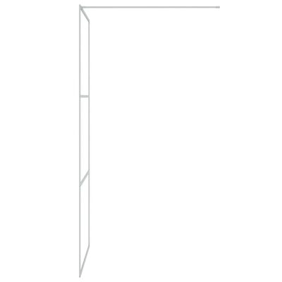 vidaXL Inloopdouchewand 90x195 cm transparant ESG-glas zilverkleurig