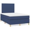 vidaXL Boxspring met matras stof blauw 120x200 cm