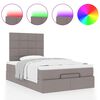 vidaXL Ottoman bed met matras en LED's 120x200cm stof taupe