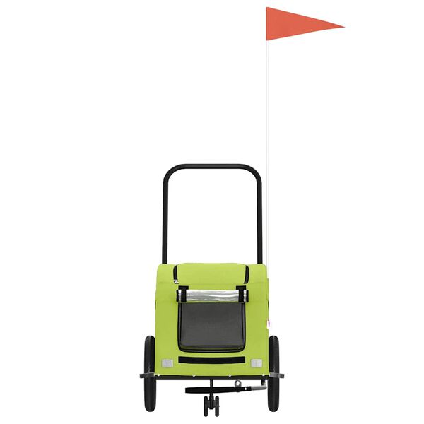 vidaXL Hondenfietstrailer oxford stof en ijzer groen