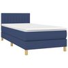vidaXL Boxspring met matras stof blauw 100x200 cm