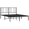 vidaXL Bedframe met hoofdbord metaal zwart 140x200 cm