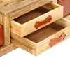 vidaXL Opbergbankje 120x36x36 cm massief mangohout en echt leer