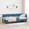 vidaXL Hoekbedframe met Matras met hoofdeinde 2 pcs Blauw Fluweel