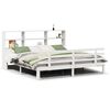 vidaXL Bed met boekenkast zonder matras grenenhout wit 180x200 cm