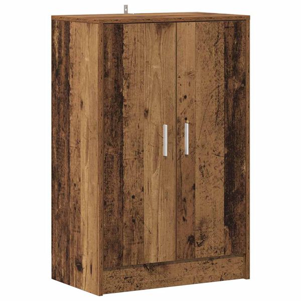 vidaXL Schoenenkast 60x35x92 cm bewerkt hout oud houtkleurig