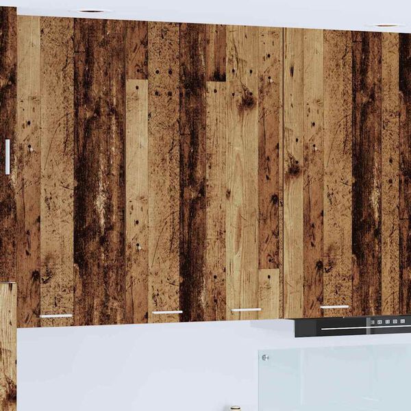 vidaXL Hangkast met opslag Oudhout 60 x 31 x 100 cm Bewerkt hout