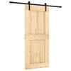 vidaXL Schuifdeur 90 x 210 cm Massief Grenenhout (Niet-Behandeld)