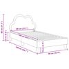 vidaXL Bedframe voor kinderen met hoofdbord Lichtgrijs 80 x 160 cm PU