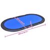 vidaXL Poker tafelblad voor 10 spelers inklapbaar blauw