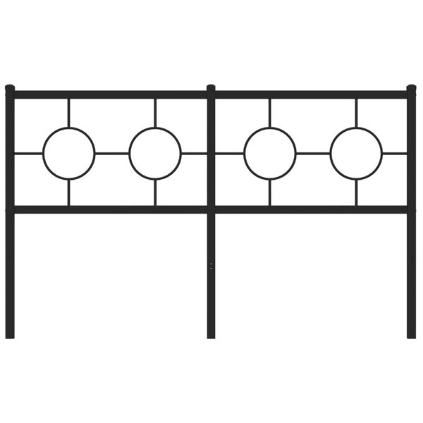 vidaXL Hoofdbord 135 cm metaal zwart