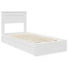 vidaXL Opslag bed met hoofdeinde met lade Wit 75 x 190 cm Bewerkt hout