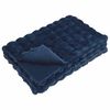vidaXL Neppels Konijnenbont Deken 4 pcs Marineblauw 240 x 270 cm