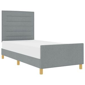 vidaXL Bedframe met hoofdeinde Lichtgrijs 80 x 200 cm Stof