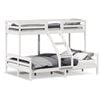 vidaXL Stapelbed massief grenenhout wit 90x200/140x200 cm