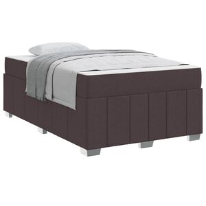 vidaXL Bedframe met matras Donkerbruin 120 x 200 cm Stof