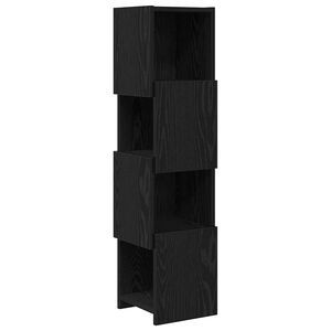 vidaXL Hoekkast 25,5x25x102cm Bewerkt hout Zwart Eiken