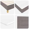 vidaXL Boxspringbed met matras Taupe 200 x 90 cm Polyester