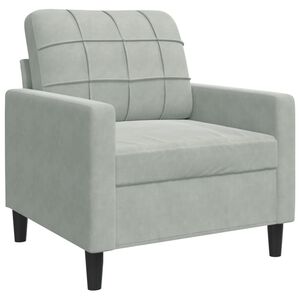 vidaXL Fauteuil 60 cm fluweel lichtgrijs