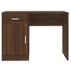 vidaXL Bureau met kast en lade 100x40x73 cm bewerkt hout bruineiken