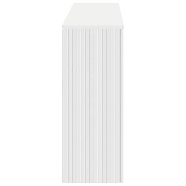 vidaXL Wandtafel Gestreept Wit 155 x 29 x 74 cm Geconstrueerd hout