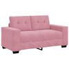 vidaXL | Loveseat | met kussen Roze Fluweel