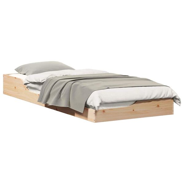 vidaXL Bedframe Bruin 80 x 220 cm Massief grenenhout