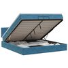 vidaXL Ottoman bed met matras Donkerblauw 200 x 200 cm Fluweel