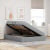 vidaXL Opbergbed met matras Lichtgrijs 140 x 190 cm Polyester