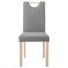 vidaXL Eetkamerstoelen 4 st stof lichtgrijs