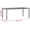 vidaXL Tuin eettafelset 9 pcs Grijs poly rattan