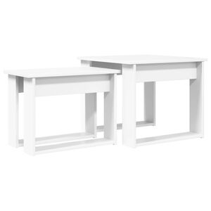 vidaXL Koffietafel Set 2 pcs Wit Bewerkt hout