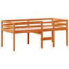 vidaXL Hoogslaper met dak massief grenenhout wasbruin 90x190 cm