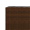 vidaXL Plantenbakken met 2 potten 2 st 72x30x32 cm poly rattan bruin