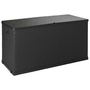 vidaXL Tuinbox 120x56x63 cm polypropeen rattan antracietkleurig