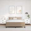 vidaXL Bedframe met matras Cappuccino 140 x 190 cm Stof