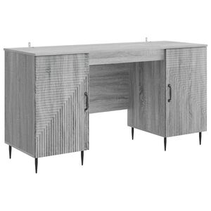 vidaXL Bureau met plank Grijs sonoma 142,5 x 50 x 75 cm Bewerkt hout