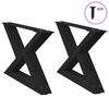 vidaXL Salontafelpoten 2 st 50x(30-31,3) cm staal zwart