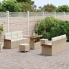vidaXL Tuin Sofa Set met kussen met opslag 9 pcs Beige en Cr&egrave;me